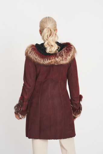 Elegancki KOŻUCH DAMSKI z obszyciem KD-66 XXXL 46