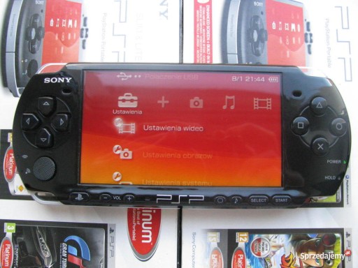 SONY PSP 3004 Slim PL Меню Wi-Fi GAMES Case 350 GAMES