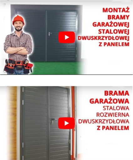 Ocieplana Brama Stalowa Garażowa Rozwierna 240 x 200cm Ocieplana - OD RĘKI
