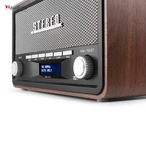 Кухонное радио на батарейках DAB FM BT 50 Вт с будильником