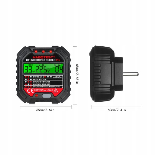 HABOTEST HT107D Тестер розеток