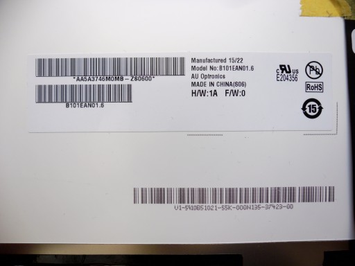Asus Memo 10 ME103K B101EAN01.6 Матрица 1280×800