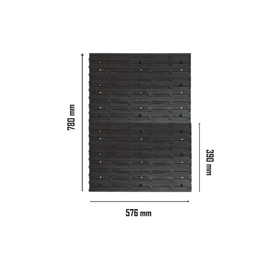 ДОСКА НАСТЕННАЯ ДЛЯ МАСТЕРСКОЙ 115x39 СМ 4 ПОЛКИ