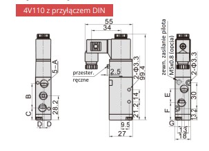 ELEKTROZAWÓR AIRTAC 4V110-06 EG 5/2 - 1/8- 24 V AC