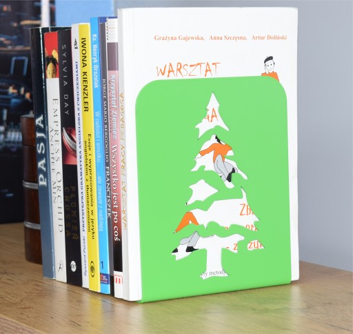 Подставка для книг, металл, сталь, зеленый