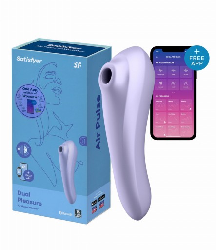Вибратор Satisfyer Dual Pleasure с приложением (фиолетовый)