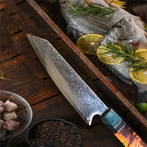 Японский нож из дамасской стали CHEF Forged Vg10