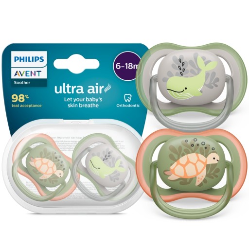 Philips Avent Smoczek ortodontyczny Ultra Air 6-18m 2szt SCF085/60