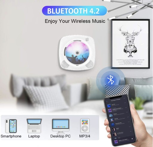 CD-плеер со светодиодной подсветкой и Bluetooth-радио ДИСТАНЦИОННЫЙ ДИНАМИК