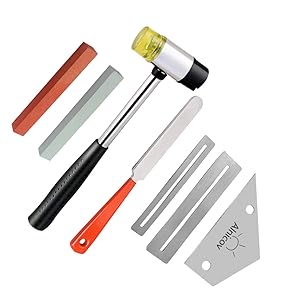 Guitar Polish Tools Set, 1Pcs Guitar Fret Crowning File with 1Pcs Guitar