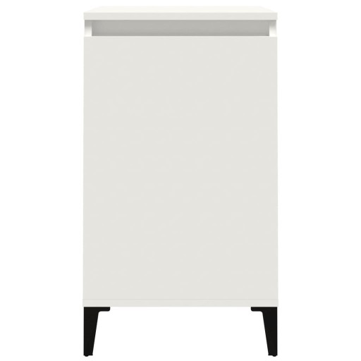 VidaXL Тумбочка прикроватная, белый, 40x35x70 см, ткань