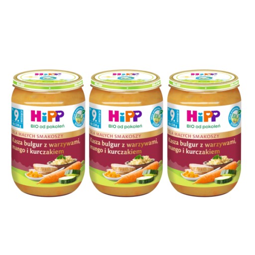 HiPP BIO Булгур с тертым манго. 3х220г