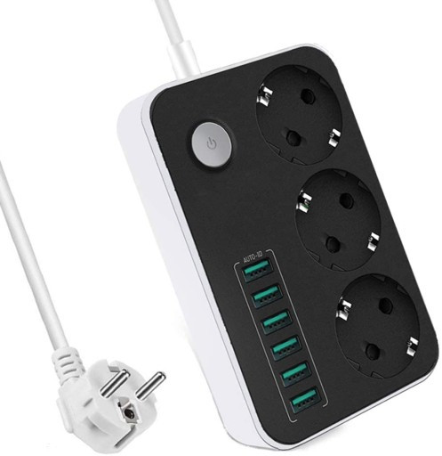РАЗЪЕМ ПИТАНИЯ 3 РАЗЪЕМА + 6 USB-КАБЕЛЕЙ-УДЛИНИТЕЛЕЙ