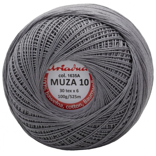 Kordonek Ariadna MUZA 10 kolor 1635A SZARY