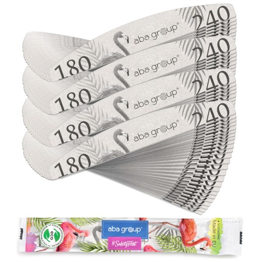Pilnik do Paznokci 180/240 Łódka Półksiężyc Slim Folia Aba Group 100 szt