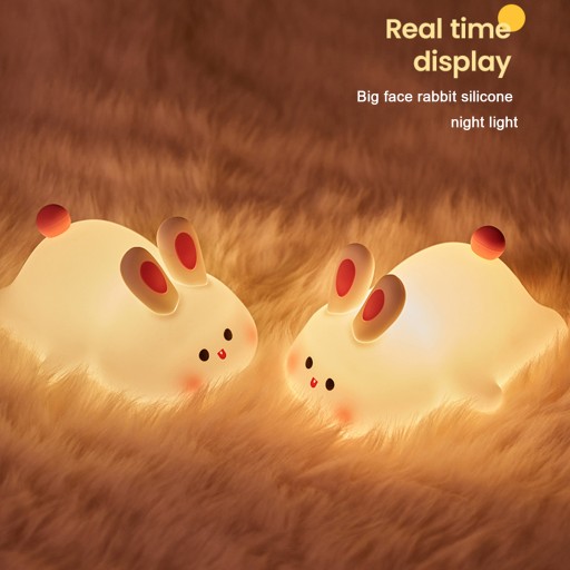 Силиконовый ночник Big Face Rabbit Tap, заряжаемый через USB
