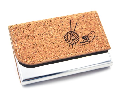 Элегантная визитница CORK + гравировка