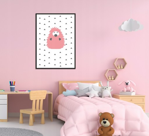 OBRAZ PLAKAT W RAMIE 33x43 cm Jeż PD103