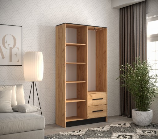 Szafa MALTA 4 103 dąb złoty craft z lustrem RIBES