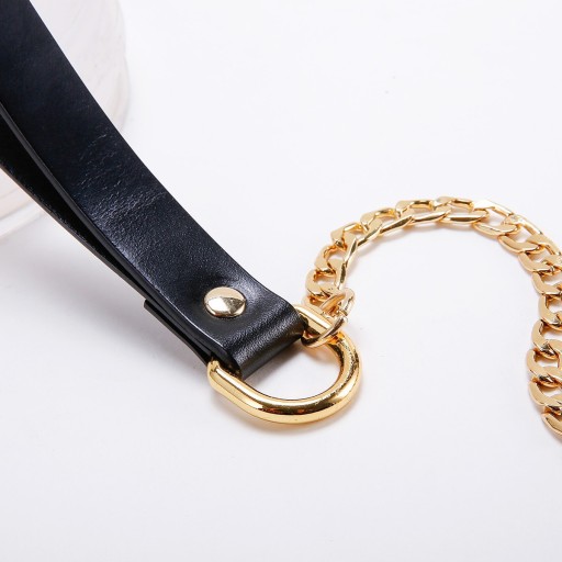 Золотой ремешок Upko Leash с кожаной ручкой