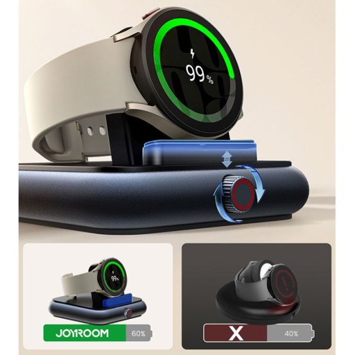 Ładowarka Magnetyczna JoyRoom Składana 2w1 do Samsung Galaxy Watch 4/5/6