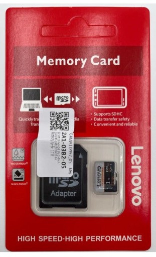 Карты памяти Lenovo 1 ТБ Micro SDXC — 1000 ГБ + адаптер
