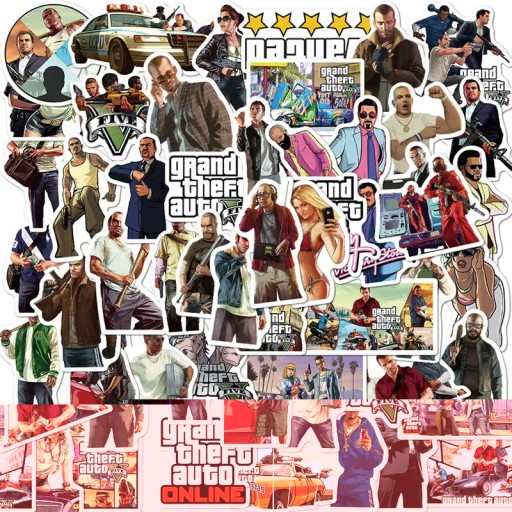 НАКЛЕЙКИ GTA STICKERBOMB MIX TOP 50 шт.