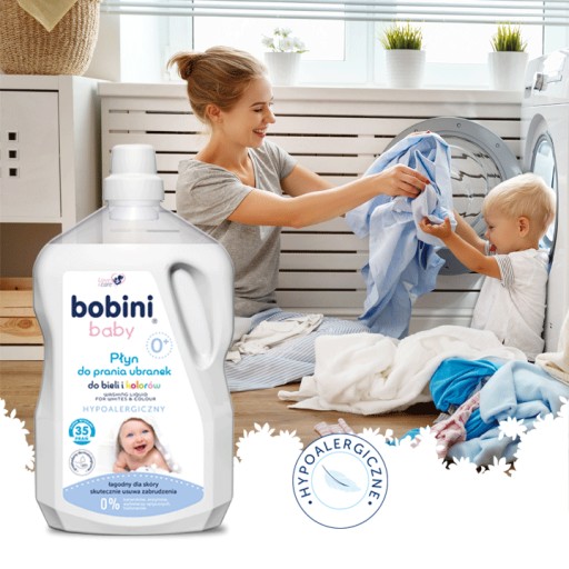 Bobini Baby Гипоаллергенное моющее средство для детей, белое, 2,5л, 35 пр