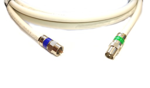 Подключаемое антенное кабель RG6 75OM IEC Antenna Antenna Plug для заглушки F 5,5 м