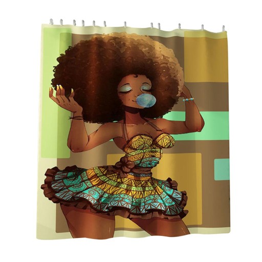 Подкладка для занавески для душа PEVA Mildew African Women_C