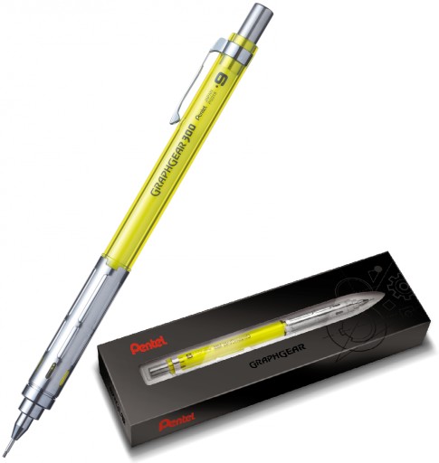 Карандаш механический с ластиком PENTEL для стилусов GRAPHGEAR300 0,9 мм HB в футляре