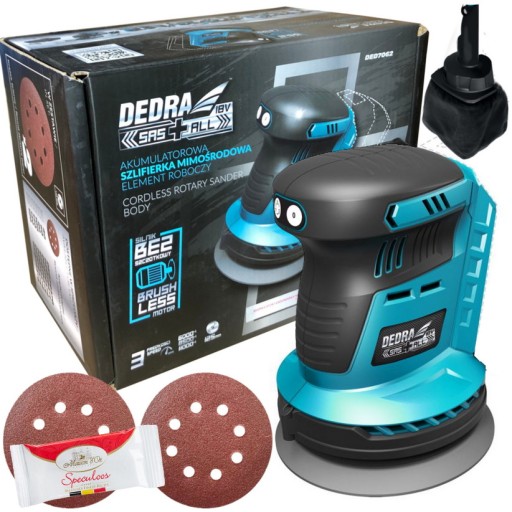 ЭКСЦЕНТРИЧЕСКАЯ ШЛИФОВАЛЬНАЯ МАШИНА DEDRA SAS+ 18V DED7062