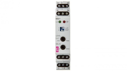 Automat zmierzchowy 16A 230V 1-50000lx DIN SOU-1