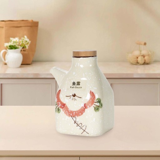 Duża butelka na olej kuchenny, ceramiczny sos rybny w stylu japońskim Shoyu