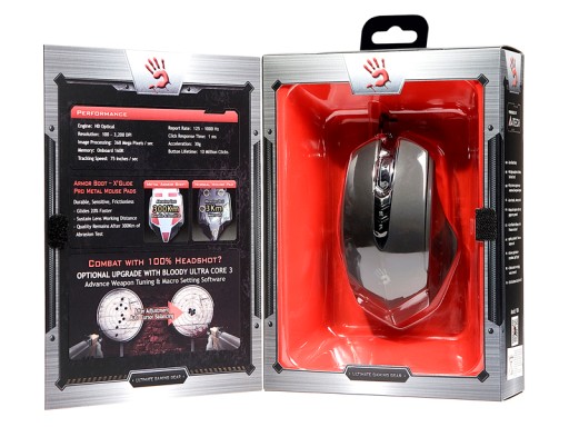 A4Tech Bloody V8m V-Track Gaming USB проводная мышь со ползунками, черная