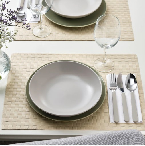 IKEA FARGKLAR Тарелка глубокая Матовый серый 23см 4шт