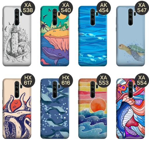 ETUI DO XIAOMI REDMI NOTE 8 PRO WZORY MORZE FALE WODA AQUA OBUDOWA CASE