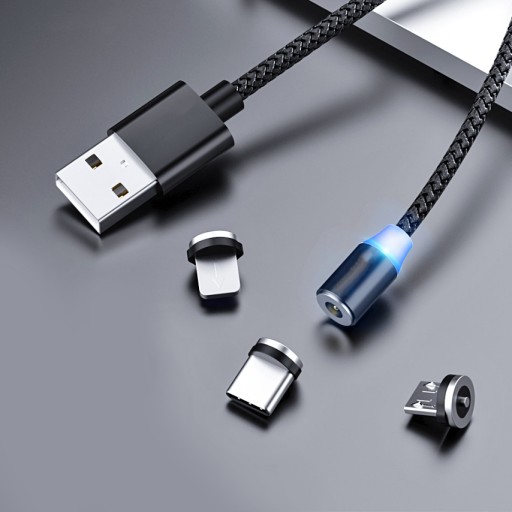 МАГНИТНЫЙ КАБЕЛЬ 3в1 MICRO TYP-C для IPHONE USB-C
