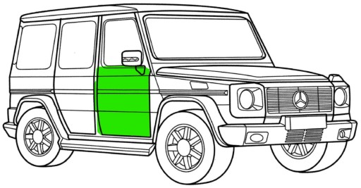 Входная дверь правая Mercedes G Genda Wolf вниз по 5D