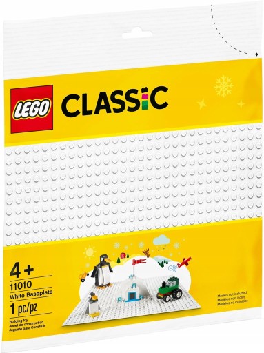 LEGO CLASSIC Белая опорная пластина 11010