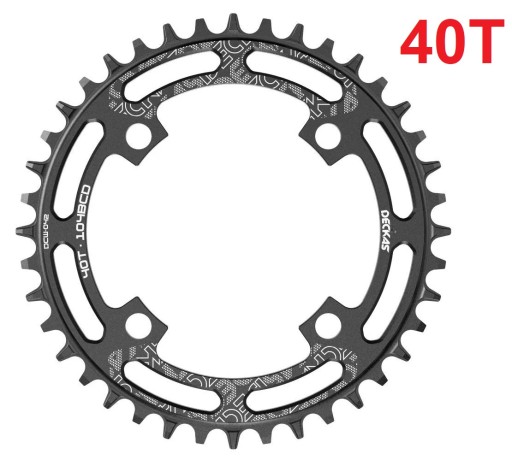 Узкая широкая круглая звездочка DECKAS 40T 104 BCD