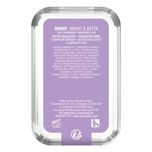 NYX Buttermelt Highlighter — стойкий хайлайтер для лица Bright & Butta, 5 г