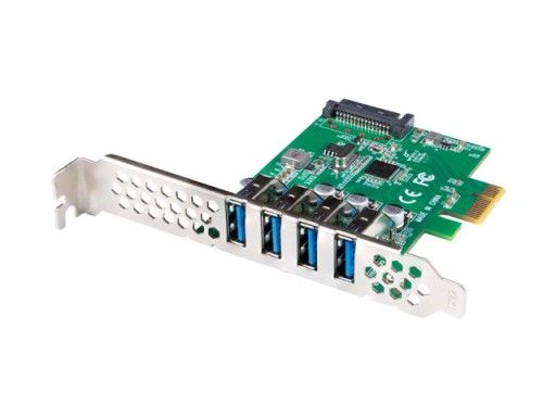 LANBERG USB 3.1 4-портовая карта PCI Express + дорожка