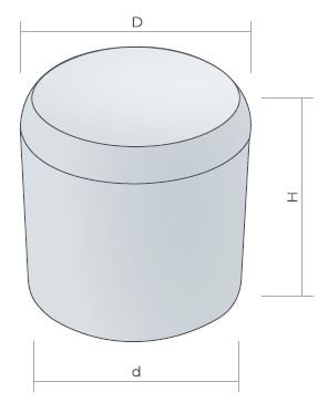 Zaślepka nakładka nogi krzesła na rurę 16mm 100szt