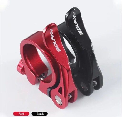 ZACISK SZTYCY ROWEROWEJ QUICK RELEASE ALUMINIUM 31.8MM - BOLANY - CZARNY