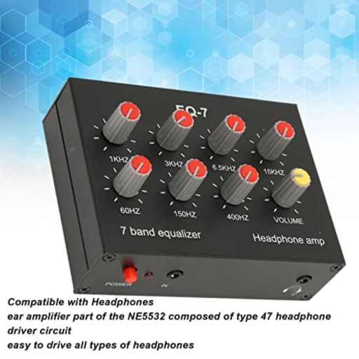 KOREKTOR DŹWIĘKU RCA 7-PASMA 12dB DC5V-12V