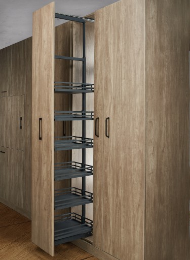 ГРУЗОВАЯ КОРЗИНА MIDI SILENT CLOSE 400 ММ — MPTJ012F ВЫСОТА ГРАФИТА. 140-170 СМ АМИКС