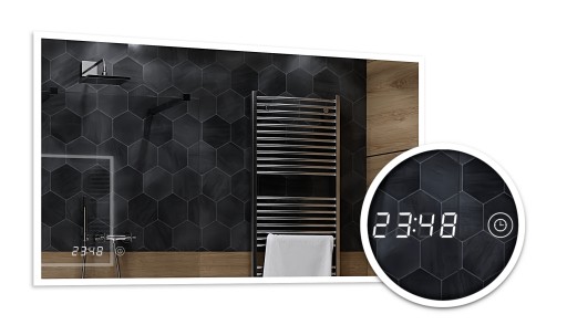 Lustro łazienkowe podświetlane LED 90x100 Boston