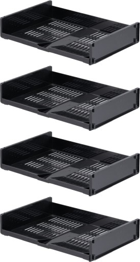 Półka na dokumenty A4 organizer czarny Durable x4