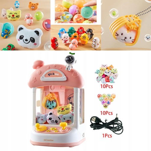 Kids Claw Machine Электронная аркада Розовый 10 кукол